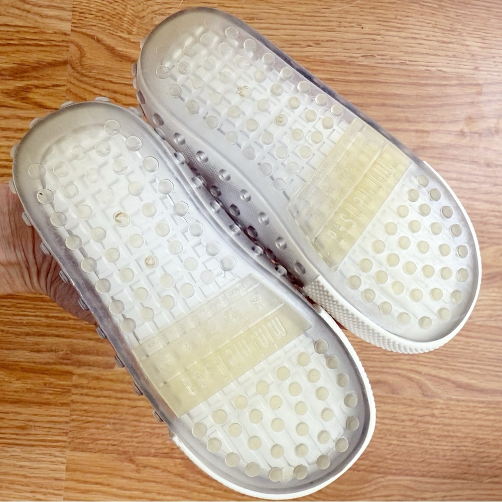 MINI MELISSA CLEAR WHITE POLIBOLHA + TURMA LACE UP CHARM ANIMALS JELLY SNEAKERS - Picture 5 of 9
